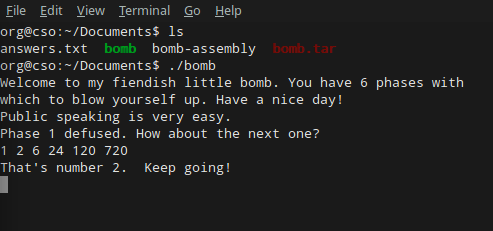 Binary Bomb Lab :: Phase 2