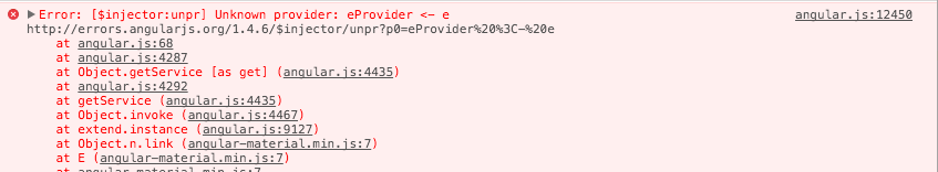 Unminified error